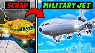 Converting ABANDONED Airplane to Military Jet in GTA 5 [upl. by Lucias]