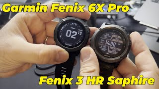 Garmin Fenix 6X Pro Unboxing amp Setup Compare With Fenix 3 HR Saphire [upl. by Parshall]