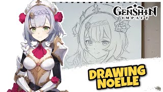 Drawing Noelle Genshin Impact [upl. by Herzog231]