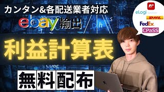 【2024年版】eBay輸出の利益計算表を配布し使い方を解説【CPaSSなど各種配送業者対応】 [upl. by Keon595]