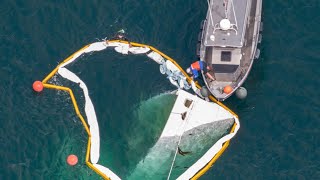 WATCH LIVE John Waynes former yacht sinking near Henry Island [upl. by Eidnahs]