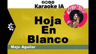 Majo Aguilar  Hoja En Blanco  Karaoke [upl. by Elyrad]