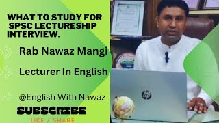 What to Study for SPSC Lectureship interview BotanypsychologyStatisticsEnglishSindhi [upl. by Torr380]