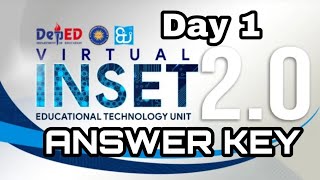 INSET DAY 1  Answer Key  Retooling of Teachers Capacity in Using ICT and Emerging Technologies [upl. by Cristen670]