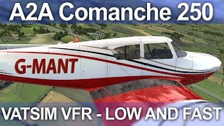 A2A Comanche 250 VATSIM VFR Gloucester  Cardiff [upl. by Lema]