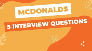 McDonalds Interview Questions with Answer Examples [upl. by Florida]