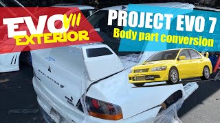 PROJECT EVO7  BODY PART CONVERT EVO 7 FROM LANCER GLX Exterior [upl. by Laden]