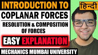 Introduction to Coplanar Forces Engineering Mechanics in Hindi [upl. by Atnwahs357]