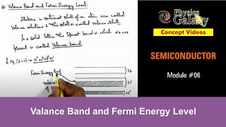 Class 12 Physics  Semiconductor amp its Types  6 Valance Band and Fermi Energy Level  JEE amp NEET [upl. by Halihs]