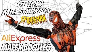 CT Toys Miles Morales SpiderMan Bootleg Mafex No 092 Action Figure Review [upl. by Conte]