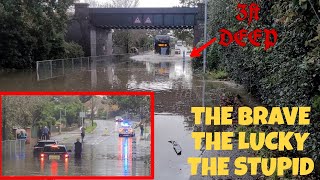 cars vs deep water including a double decker bus and BMW police and fire brigade turn up to assist [upl. by Ahseeyt200]