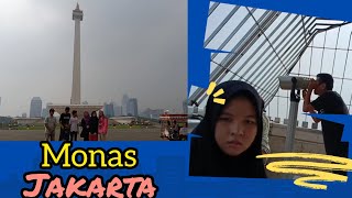 Melihat Kota Jakarta dari Puncak Monas Cuaca Berkabut‼️amimilaaira jalanjalan wisata monas [upl. by Warga]