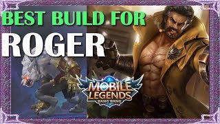 Mobile Legends Best Build In Any Situation For Roger  Mythical Academy  2 [upl. by Eelymmij]