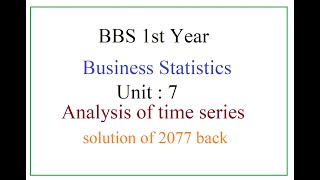 BBS 1st Business StatisticsUnit  7 [upl. by Berhley]