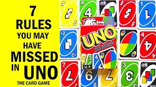 7 Rules You May Have Missed In UNO The Card Game  How To Play Correctly [upl. by Nordin]