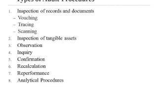 Types of Audit Procedures [upl. by Ezri979]