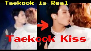 Taekook kiss lips to lips in real  Taekook kiss real kissing Moments [upl. by Cyrille]