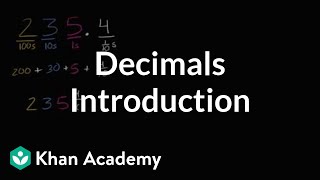 Introduction to decimals  Decimals  4th grade  Khan Academy [upl. by Ahsertal]