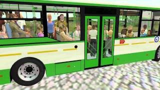 OMSI Voljanin test 8 doors  full bus pass [upl. by Nahsaj]