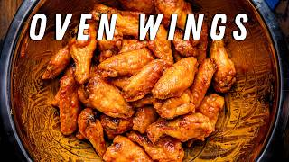 Oven Baked Buffalo Wings  Crispy and Super Easy [upl. by Durwood]