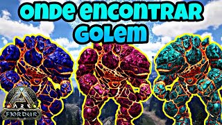 ONDE ENCONTRAR GOLEM DE PEDRA EM ARK FJORDUR  XELEMENTAL ROCK [upl. by Nedrah]