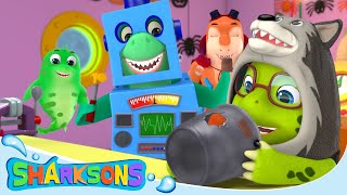 Spooky Bucket Song  Videos for Kids  Nursery Rhymes amp Kids Songs  The Sharksons [upl. by Aretha]