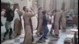 RELIGIOUS NUNS AND BROTHERS DANCING INSIDE THE CHURCH [upl. by Dieter]