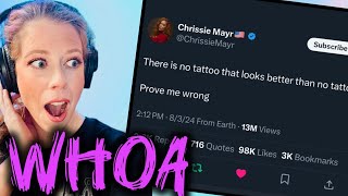 Chrissie Mayr Goes VIRAL from Tattoo Tweet Reactions amp Backlash with SimpCast Crew [upl. by Vincenz173]