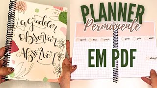 PLANNER Permanente em pdf para Imprimir EM CASA e se Organizar [upl. by Royd922]