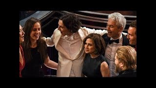 Timothee Chalamet Having group photo with Meryl Streep amp Matthew McConaughey at Oscars 2018 [upl. by Nylloh322]