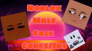 Roblox Male Face CodesIds 3 [upl. by Aiclid308]