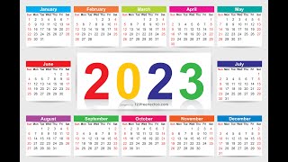 2023 Calendar Free Download  123FreeVectors [upl. by Nageek]