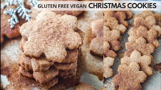 Vegan Gluten Free Sugar Cookies  Cinnamon Walnut Maple Christmas Cookies [upl. by Helsa]