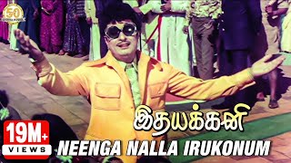 Idhayakkani Tamil Movie Songs  Neenga Nalla Irukonum 2K Video Song  MGR  Radha Saluja  MSV [upl. by Marillin565]