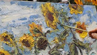 Plein Air Painting Composition of Sunflowers [upl. by Oal]