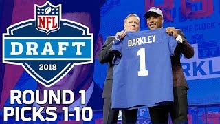 Picks 110 Trades QB Surprises amp MORE Round 1  2018 NFL Draft [upl. by Jezabella315]