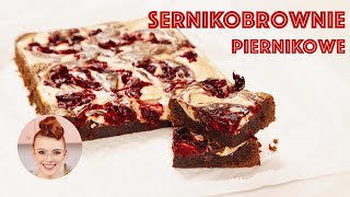 Wilgotne SERNIKOBROWNIE piernikowe z żurawiną  SUGARLADY [upl. by Bogart]