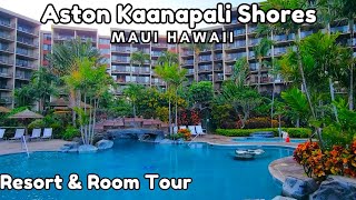 Aston Kaanapali Shores Maui  Resort amp Room Tour [upl. by Prinz]