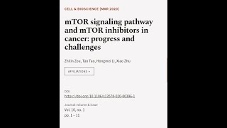 mTOR signaling pathway and mTOR inhibitors in cancer progress and challenges  RTCLTV [upl. by Calondra]