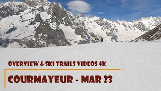 Courmayeur ItalySki Resort Overview and ski trails videos Visit this place if you visit Chamonix [upl. by Stormie609]