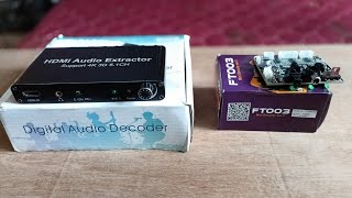 HDMI Audio Extractor vs FUTECH FT003 எது பெருசுனு அடிச்சி காட்டு speakerhometheater amplifier [upl. by Eiduam574]