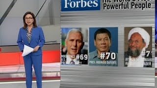 Forbes counts Duterte among Worlds Most Powerful [upl. by Humfrid167]