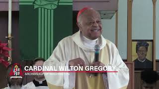 Cardinal Wilton Gregory  St Thomas More Catholic School  Black History Month  Homily [upl. by Eidroj]