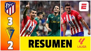 Atlético de Madrid se quedó con los 3 puntos en partidazo ante Cádiz Doblete de Correa  La Liga [upl. by Nylinnej]