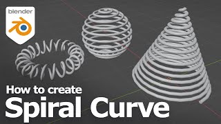 How to make a spiral curve in Blender using free addon [upl. by Oflodor]