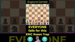 Everyone Falls for this ERIC ROSEN Trap chess shorts trap opening gambit ericrosen [upl. by Erund814]