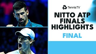 Novak Djokovic vs Jannik Sinner For The Title 🏆  Nitto ATP Finals 2023 Final Highlights [upl. by Marolda]