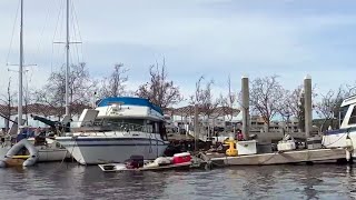 Authorities begin clearing scofflaw boaters from Oakland Estuary [upl. by Fairleigh]