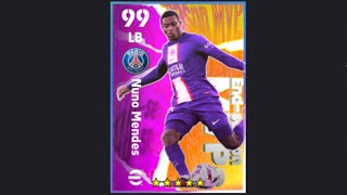 Nuno Mendes 99 Progression Points in Efootball 2024 [upl. by Zahc]