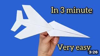 How to Fold A Paper AirPlane Easy  Flies over 250 Feet  How to make World Record Paper Airplane [upl. by Dibbell295]